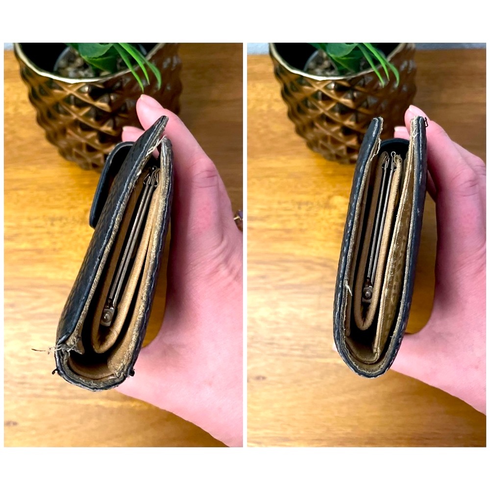 COPY - CHANEL Lambskin Diamond Quilted Black Large Wallet 💯 AUTHENTIC - Picture 15 of 16